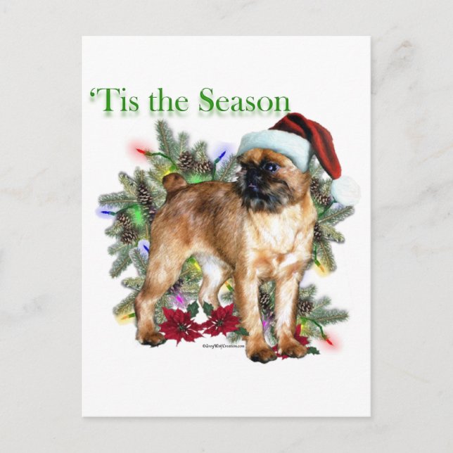 Brussels Griffon ‘Tis Postcard (Front)