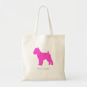Brussels Griffon Tote Bag (pink docked version)