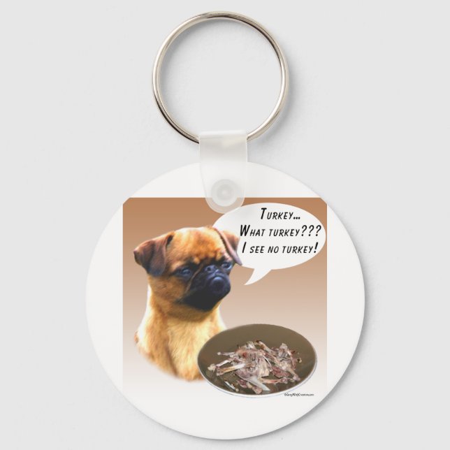 Brussels Griffon Turkey Key Ring (Front)
