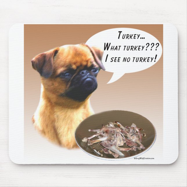 Brussels Griffon Turkey Mouse Pad (Front)
