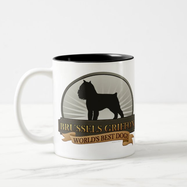 Brussels Griffon Two-Tone Coffee Mug (Left)