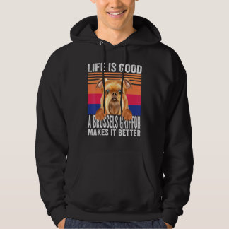 Brussels Griffons Makes Your Life Good Vintage Hoodie