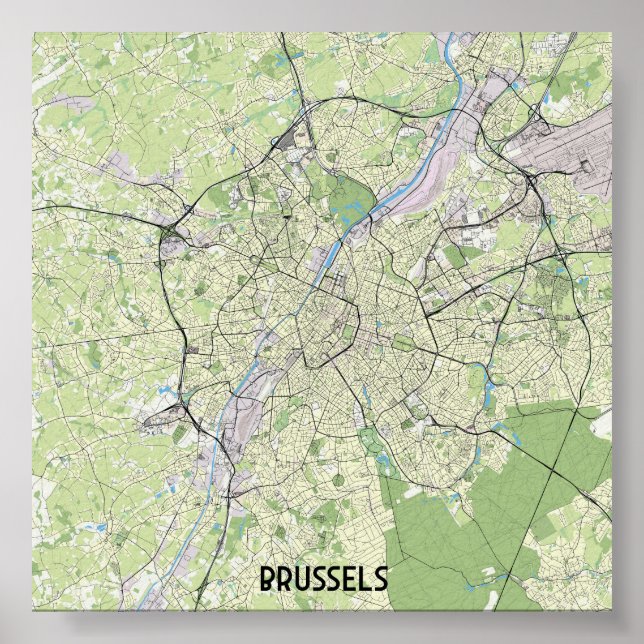 Brussels map poster (Front)