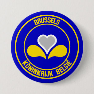 Brussels Round Emblem 7.5 Cm Round Badge