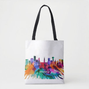 Brussels Skyline Tote Bag