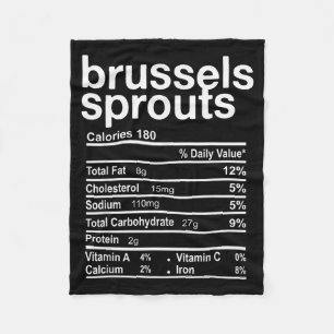 Brussels Sprout Nutrition Facts Funny Thanksgiving Fleece Blanket