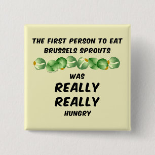 Brussels Sprouts 15 Cm Square Badge