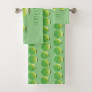 Brussels Sprouts Bath Towel Set
