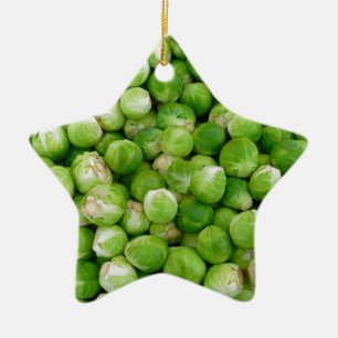 Brussels sprouts ceramic tree decoration
