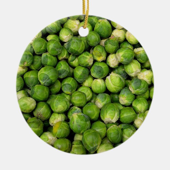 Brussels sprouts ceramic tree decoration (Front)