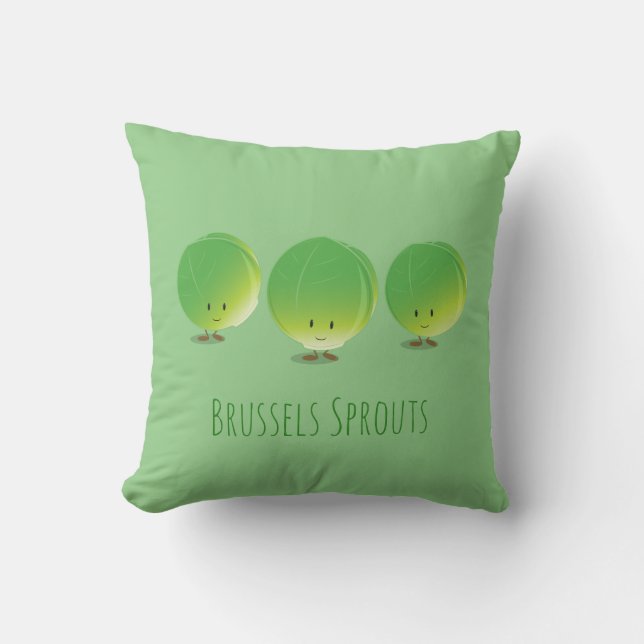 Brussels Sprouts | Throw Pillow (Front)