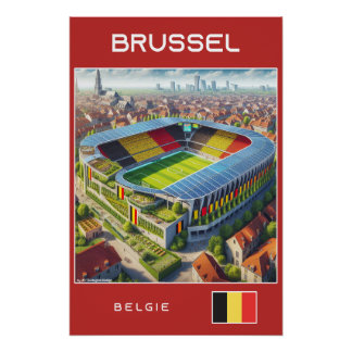 Brussels Stadium - Belgium - Ecological design Poster