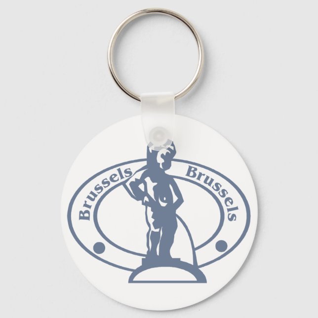 Brussels Stamp Key Ring (Front)