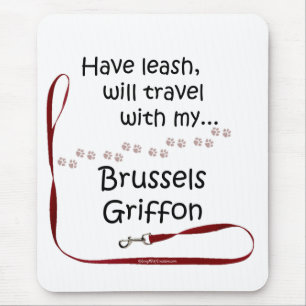 Brussels Travel Leash Mouse Pad
