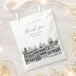 Brussels Wedding Personalised Photo Favour Bag