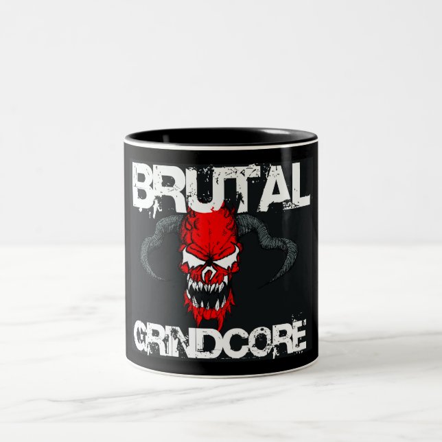 Brutal Grindcore Two-Tone Coffee Mug (Center)