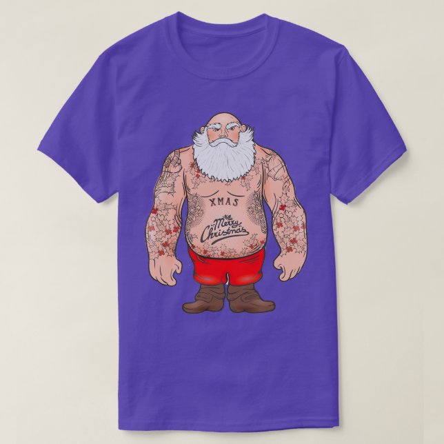 Brutal Santa Claus Bodybuilder T-Shirt (Design Front)