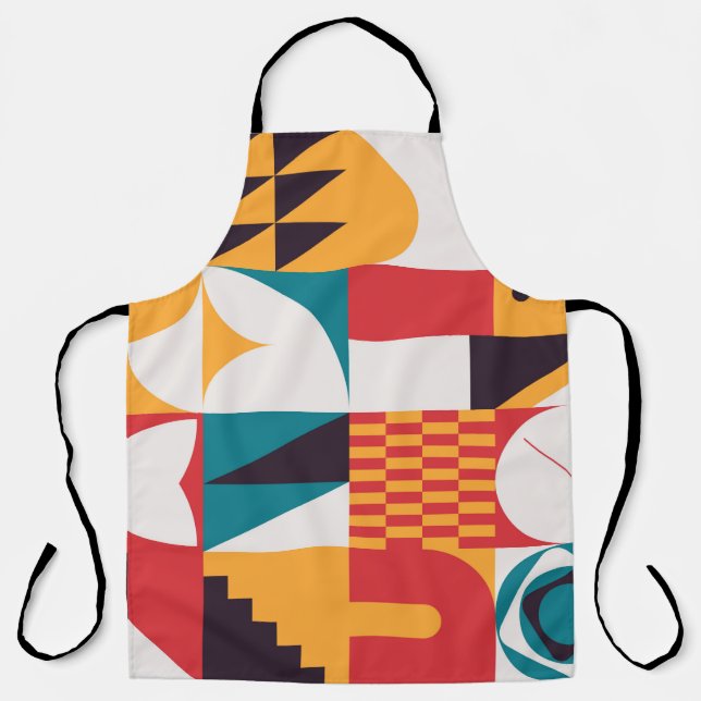 Brutalism art inspired abstract pattern made with  apron (Front)