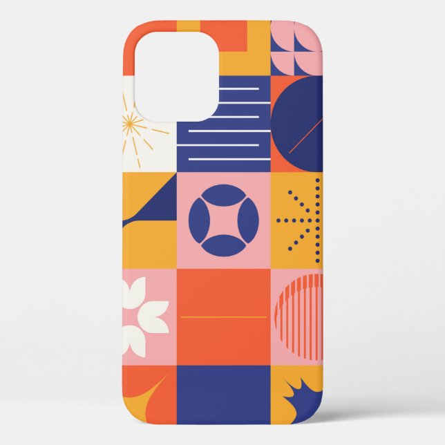 Brutalism art inspired abstract pattern made with  Case-Mate iPhone case (Back)