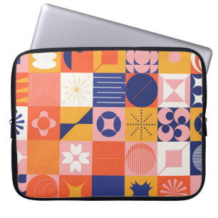 Brutalism art inspired abstract pattern made with  laptop sleeve
