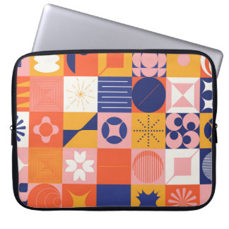 Brutalism art inspired abstract pattern made with  laptop sleeve