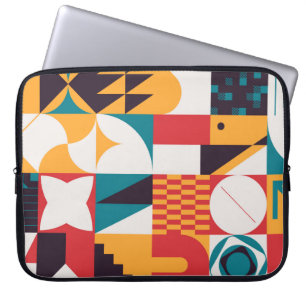 Brutalism art inspired abstract pattern made with laptop sleeve