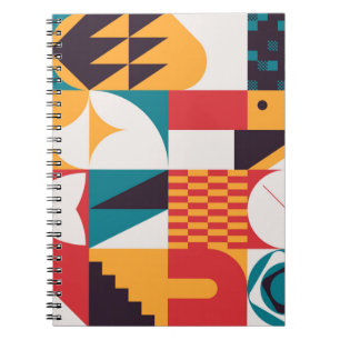 Brutalism art inspired abstract pattern made with notebook