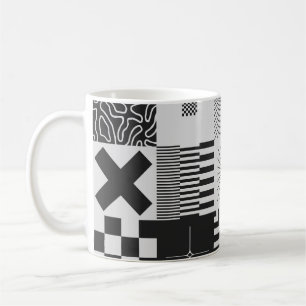 Brutalism Art: Vintage Geometric Patterns Coffee Mug