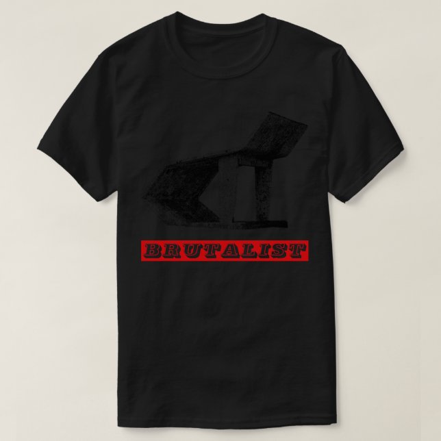 Brutalist Architecture Brutalism Soviet Bus Stop T-Shirt (Design Front)