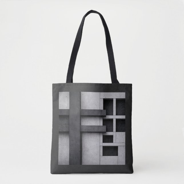 Brutalist Architecture Design Fine Art Cubist Tote Bag (Front)