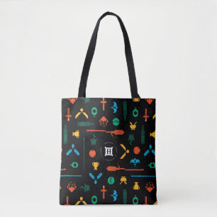 Brutalist HOGWARTS™ House Crests Pattern Tote Bag
