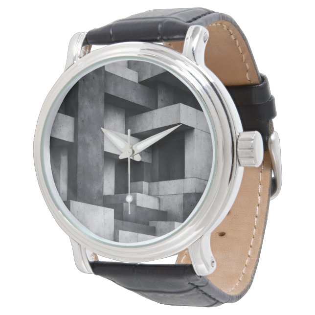 Brutalist Penthouse Design Monochrome Interior  Watch (Angled)