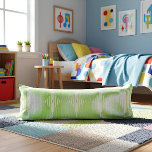 Brutalist Pulse: Pistaccio Green & White Body Cushion