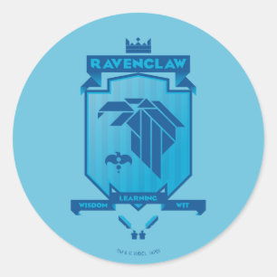 Brutalist RAVENCLAW™ Crest Classic Round Sticker