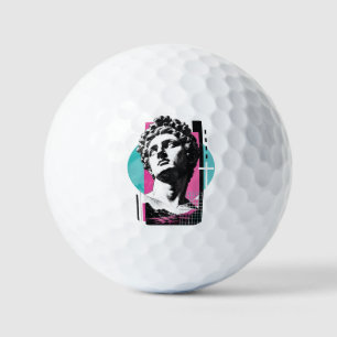 Brutalist Retro Jesus Greek Statue Colossians 2:3 Golf Balls