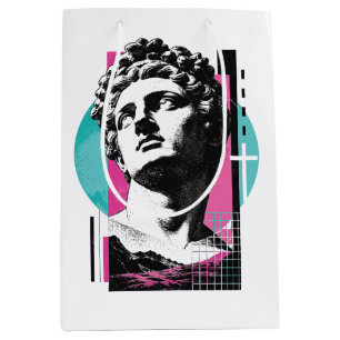 Brutalist Retro Jesus Greek Statue Colossians 2:3 Medium Gift Bag