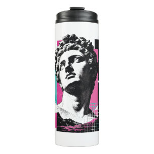 Brutalist Retro Jesus Greek Statue Colossians 2:3 Thermal Tumbler