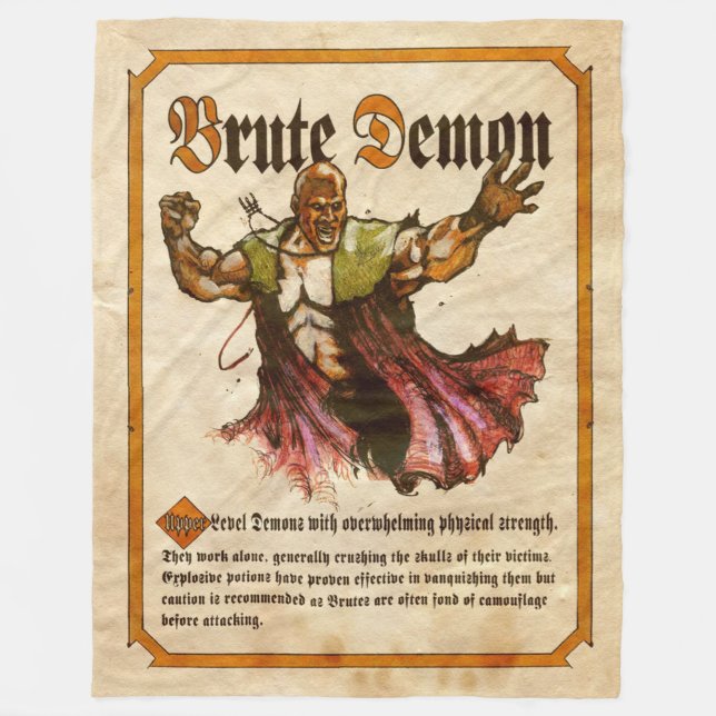Brute Demon Fleece Blanket (Front)