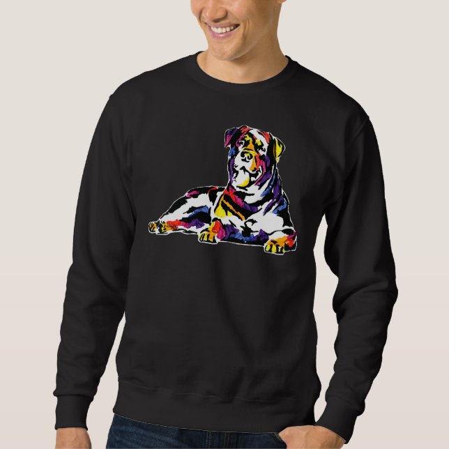 Brutus The Rottweiler Dark Sweatshirt (Front)