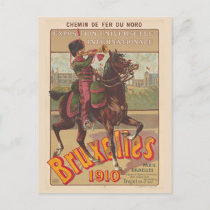 Bruxelles Belgium Vintage Poster 1910 Postcard