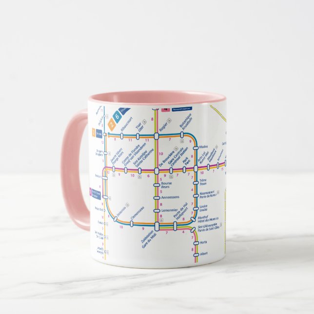 Bruxelles metro mug (Front Left)