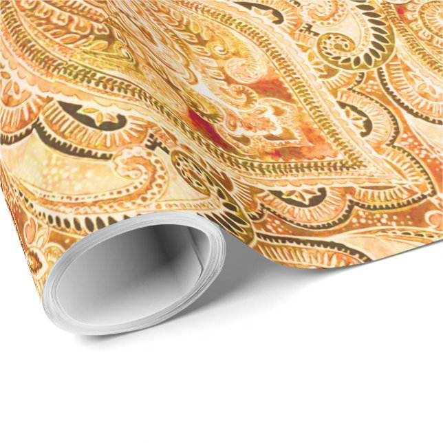 Bruxelles Peach Wrapping Paper (Roll Corner)