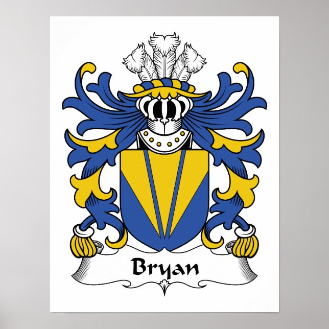 Bryan Family Crest Poster (Front)