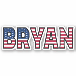 Bryan Name Vorname USA Sticker Stickerset