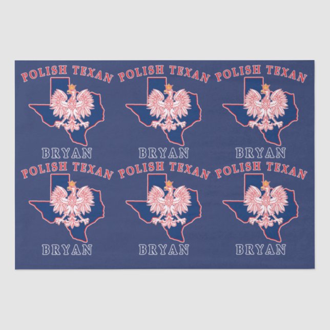 Bryan Polish Texan Tissue Paper (Front)