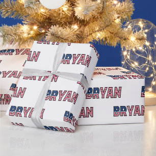 Bryan Vorname Name USA US Geschenkpapier Papier Wrapping Paper