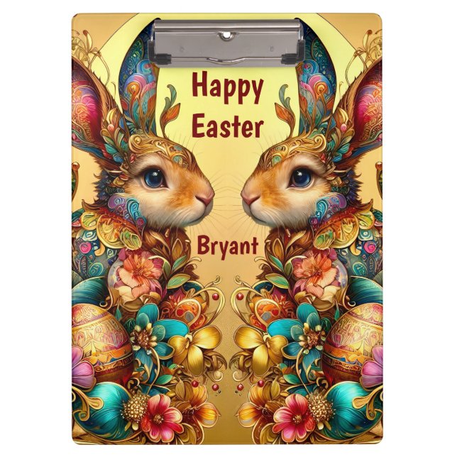 BRYANT ~ HAPPY EASTER ~ EASTER BUNNIES ~  CLIPBOARD (Front)
