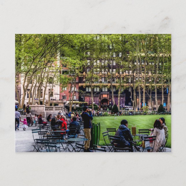 Bryant Park , NYC Postcard (Front)