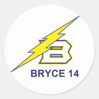 BRYCE 14 CLASSIC ROUND STICKER