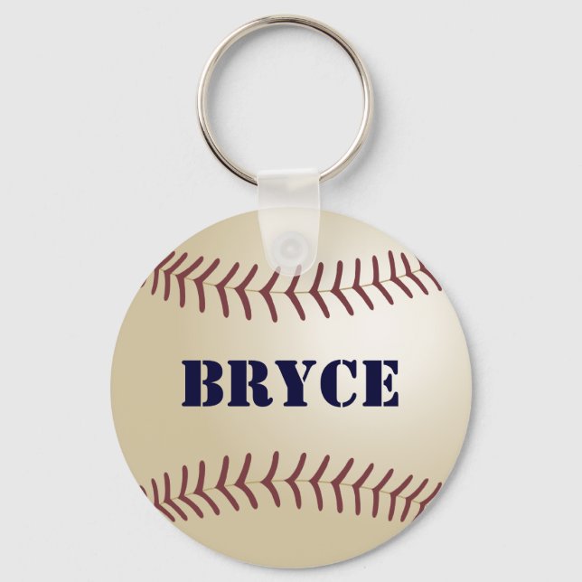 Bryce Baseball Keychain by 369MyName (Front)